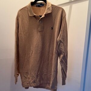 Polo by Ralph Lauren Men's Brown Long Sleeve Polo